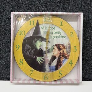 Vtg Wizard of Oz 13.5"Vandor Wall Clock Dorothy Wicked Witch Yellow Brick Road